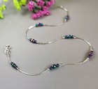 Anklet 925 Sterling Silver Rainbow Hematite Ankle Bracelet Dainty