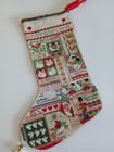 Handmade Christmas Stocking Finished Cross Stitch Twelve Days Of Christmas