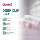 Sterilite Deep Clear Plastic Stackable Storage Bin W  Clear Latch Lid  12 Pack