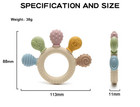 Silicone Baby Teether Ring Bpa-free Teething Toy For 0-12 Months Toddlers