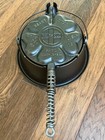 Griswold  18 Heart Star Cast Iron Waffle Maker W high tall Base - Restored 