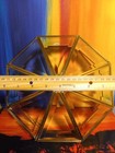 Brass Beveled Glass Octagon Light Shade 9  Across Sides 4 5  High