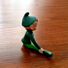 Vintage Ceramic Green Pixie Elf Christmas Holland Mold Figurine