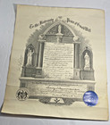 1959 Master Mason Certificate King Cyrus Lodge Stoneham Ma Masonic Grand Lodge