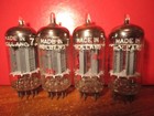  4   Matched Nos Test 1958 Ct0  D foil Amperex  Beckman Logo 7316  Audio  Tubes