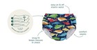 Nwot Green Sprouts Baby Reusable Eco Pull-up Swim Diaper-navy Whale League 24m