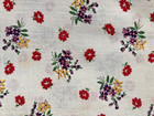  vintage Feed Sack  1930-50s Purple   Yellow With Tiny Red Flowers 44 l X 37 w