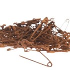 25 Large Primitive 2  Inch Rusty Safety Pins Pin Rusted Craft Supplies Crafting