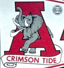 Vintage University Of Alabama Crimson Tide Football Pennant  Wow