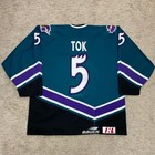 Vintage Game Worn Chris Tok Manitoba Moose Hockey Jersey 54 Bauer Ihl Ahl 90 s