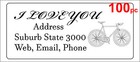 100 Personalised Return Address Label Bicycle Custom Mailing Sticker 56x25mm