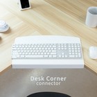 Vivo White Steel L Desk Connector For Bridge Corner  Fits Keyboard Tray Mounts