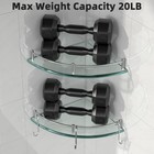 Glass Shower Shelves - Corner Shelf With 3 Hooks  8mm Thick  Wall Mounted Sha   