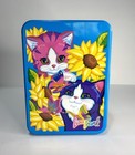 Lisa Frank Tin Box Sunflower Kittens Stationery Partial Set Vintage 90   s