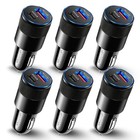 Dual Ports Car Fast Charger Adapter Pd 38w Usb-c usb-a Universal Phone Plug Lot