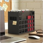 Pendaflex Portable Desktop File Box  Black  Letter Size  5 Folders