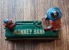 Vintage Cast Iron Mechanical Bank  monkey Bank 