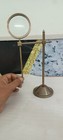 Solid Brass Magnifying Glass Vintage Adjustable Stand Magnifier Gift Handmade