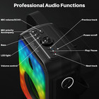 Ortable Bluetooth Speaker With 2 Wireless Microphone Karaoke Machine With Rgb