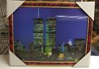 World Trade Center Picture Framed 3d Twin Towers 13 5  X 10 5  New  1