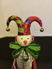 Vintage Christmas Court Jester Jack In The Box Holiday Collectable Snowman