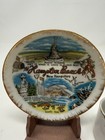 Vintage Souvenir Hampton Beach Tea Cup And Saucer  Plastic Display Stand Japan
