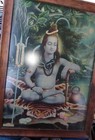 Antique India 1930 s Print Shiva Meditation Narottam Narayan Nathdwara Framed