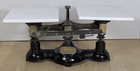 Ohaus Single Beam Balance Scale Original Milk Glass Platforms  Postal Gen Store