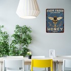 Farm Fresh Honey Tin Sign Vintage Bumblebee Metal Sign Kitchen Wall Decor