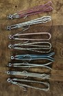 Lot Of 8 Vintage Folding   Collapsible Travel Clothes Hangers  Fabric Over Wire