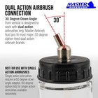 10pk Airbrush 3 4oz Glass Jar Bottles 30   Angle Adaptor Lid Assembly Dual-action
