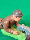 1930 s Japan Celluloid Soldier Prone Machine Gunner Toy Figure