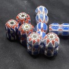 Lot Of 10 Pieces Antique Venetain African Trade Chevron Glass Unique Beads  a642