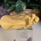 Boxwood Hand Crafted Tea coffee Scoop Dragon Handle Carved Wood Zodiac Animal