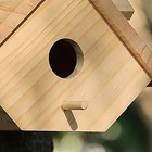 Hanging Birdhouse Handmade Natural Cedar Wood Outdoor Bird House For All Seasons