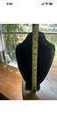 Set Of 3 Black Matte Velvet Neck Form Necklace Display Bust Stand