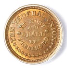 Icg Ms63rb 1860s The Federal Union   Army   Navy Civil War Mint State Token