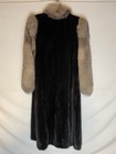 Genuine Vintage Full Length Ranch Mink And Fox Fur Coat