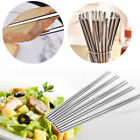 1-10 Pairs Reusable  Long Chopsticks Metal Chinese Stainless Steel Chopstick S