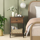 Set Of 2 Drawer Classic Bedside Table Side Table Bedroom End Table Black   Brown