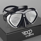 Adult Scuba Diving Mask  Anti-fog Snorkel Goggles Tempered Glass Swim Black