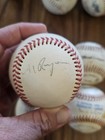 Official American League Rawlings Baseballs Lot - Gene Budig President Two Autos