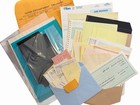 Vtg Paper Lot Junk Journal Pack Ephemera 30  Ledger Forms Planner Unused