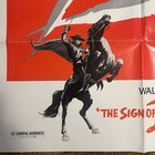 Vintage Original Movie Poster Sh Walt Disney The Sign Of Zorro 1978 Large