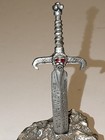Rawcliffe Pewter Excalibur Sword In Stone King Arthur R11037 2001 Usa 3 