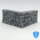 Stone Outside Corner Wall X2 - Wizkids Warlock Tiles D d Dungeon 1  Tall