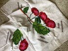 2 Vtg Unfinished Embroidered  Ukrainian Pillow Cases