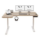 Height Adjustable Computer Desk-59  L-shape Standing Office Laptop Gaming Table