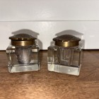 Antique 1900 Kralik Brass Cut Glass Art Nouveau Inkwell Oep 10385 Drgm 168180