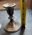 Sterling Candlestick Holders  weighted Bases   3  Total 850 G       